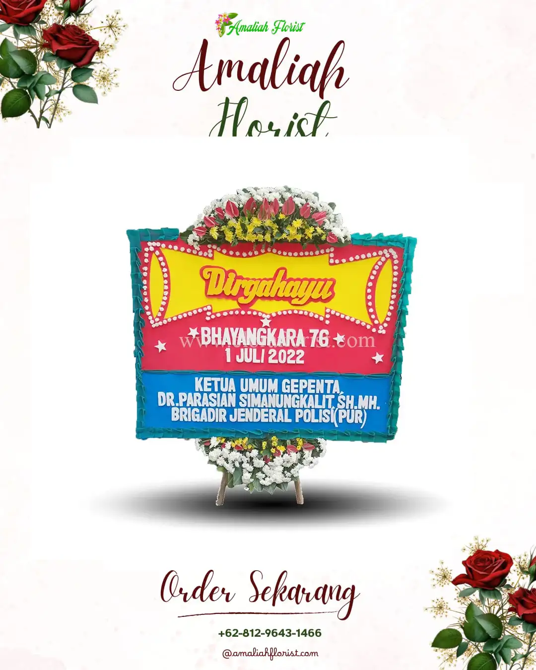 Papan Bunga HUT Ulang Tahun Regol